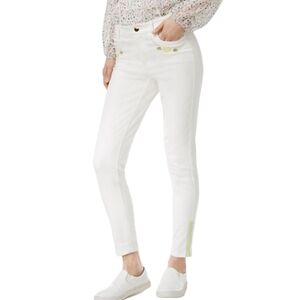 Cynthia Rowley White Floral Embroidered Jeans NWT